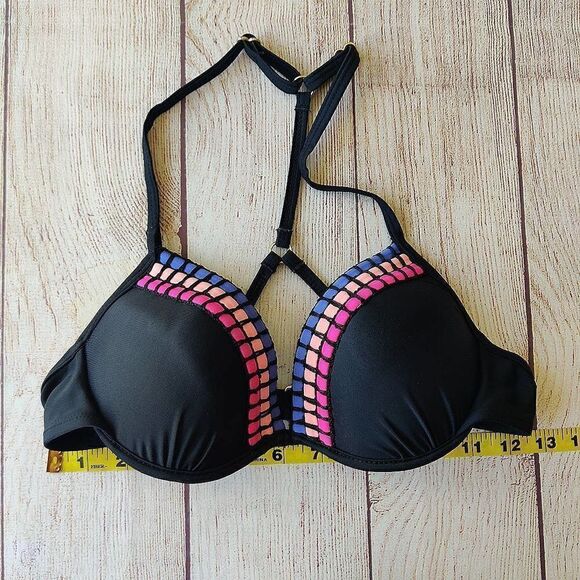 California Waves crochet trimmed push-up bikini top - Picture 10 of 13